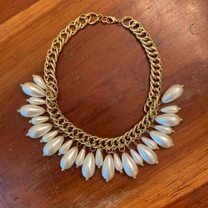 Vintage Faux Pearl Statement Necklace